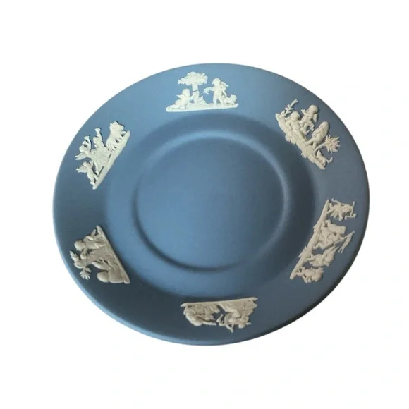 Wedgwood Jasperware Blue Cup and Saucer Set 4 of 6 - Picture 6 of 6